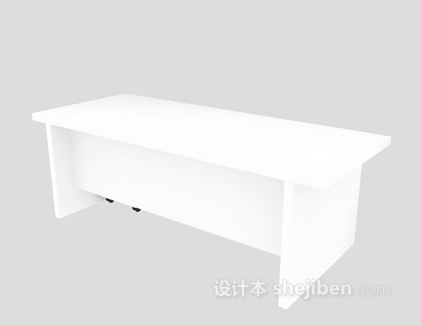 长木桌3d模型下载