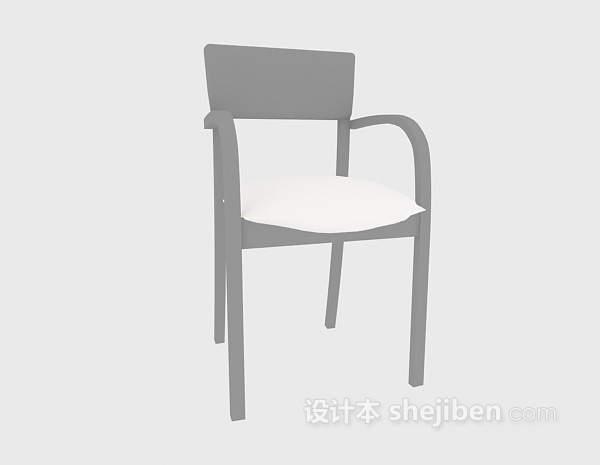 免费木质扶手椅3d模型下载