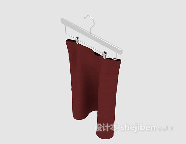 免费红色短裙3d模型下载