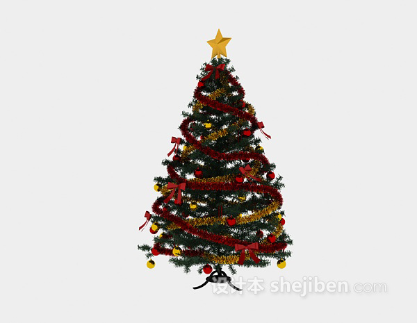 免费圣诞树装饰3d模型下载