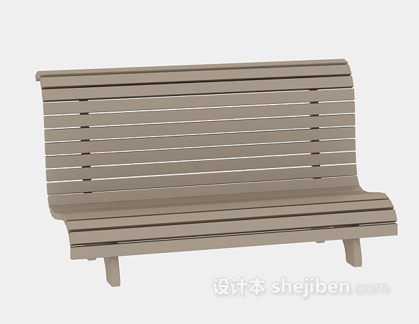 长木椅3d模型下载