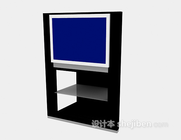 现代风格电视显示器3d模型下载