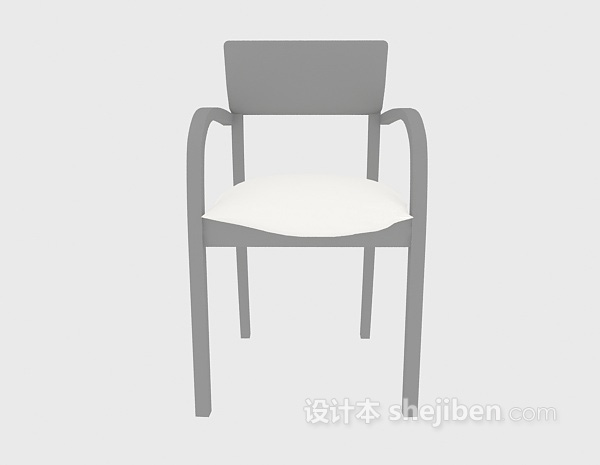 现代风格木质扶手椅3d模型下载