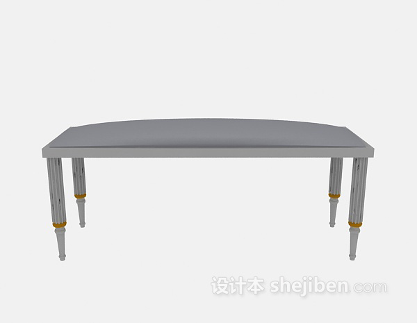 欧式风格长椅凳3d模型下载