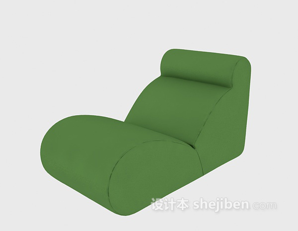 现代风格绿色单人沙发3d模型下载