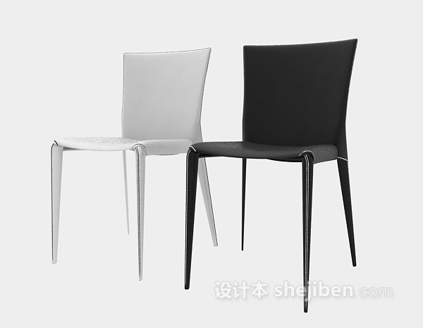 现代风格家庭椅子3d模型下载