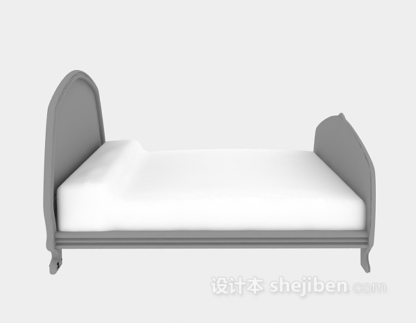 现代风格实木儿童床3d模型下载