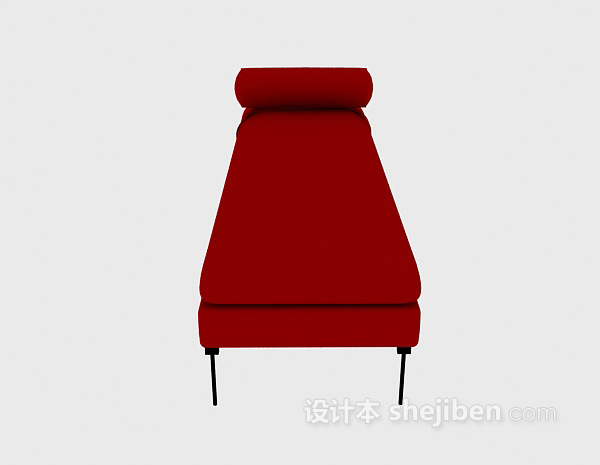免费软皮躺椅3d模型下载