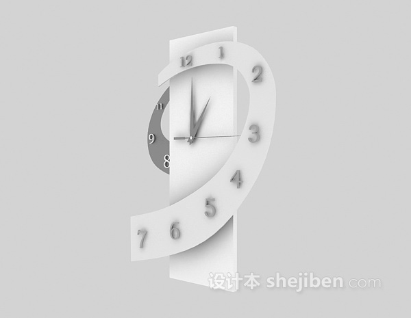现代风格创意时钟3d模型下载