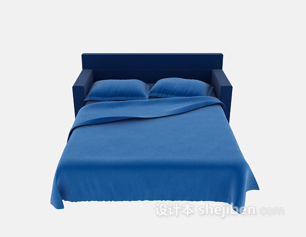 现代风格沙发造型双人床3d模型下载