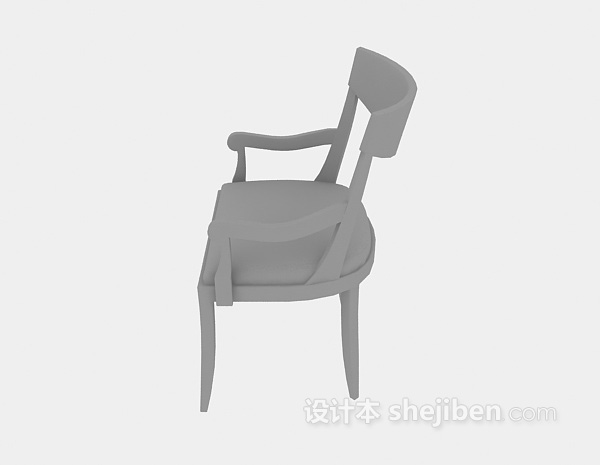 实木椅子欣赏3d模型下载