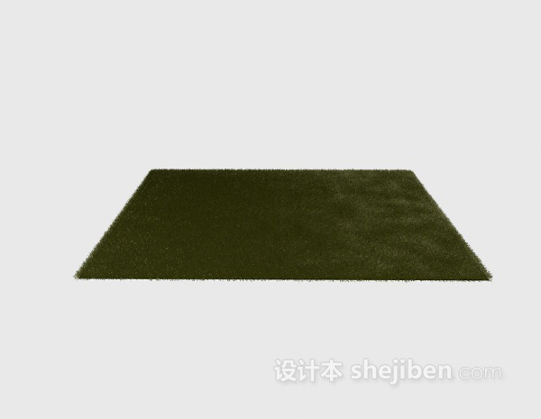 现代风格深绿色地毯3d模型下载