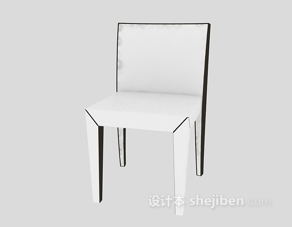 免费木质椅子3d模型下载