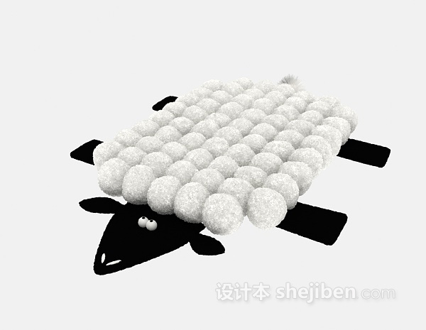 现代风格创意地毯3d模型下载