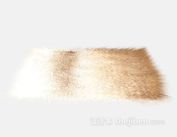 现代风格皮毛地毯3d模型下载
