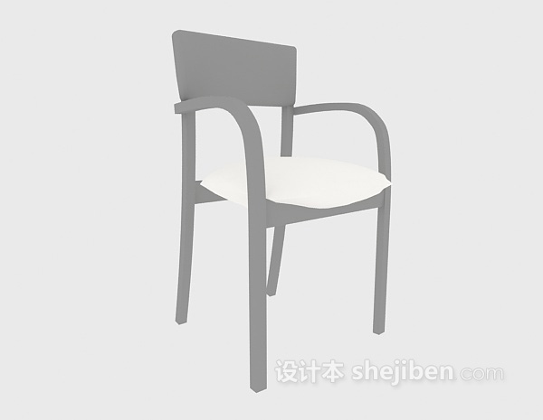 木质扶手椅3d模型下载