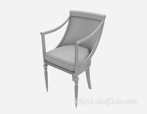 简单木椅3d模型下载