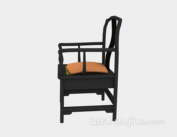 免费中式木椅3d模型下载