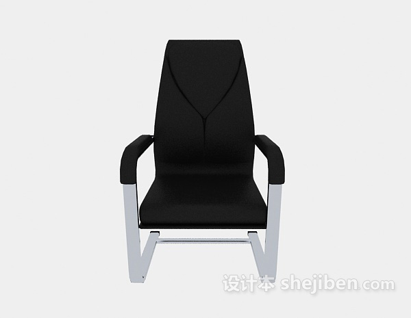 现代风格黑色老板办公椅3d模型下载