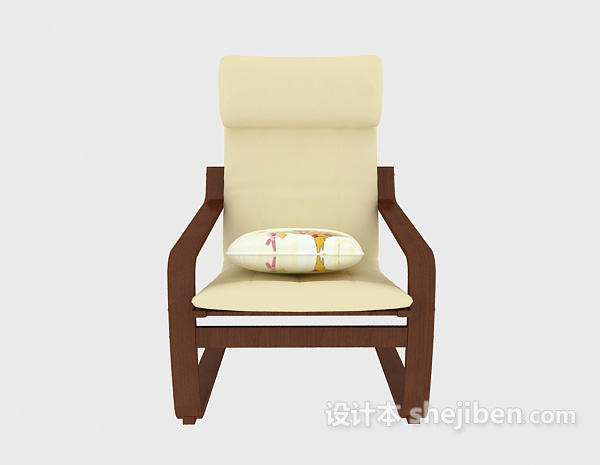 中式风格中式休闲躺椅3d模型下载