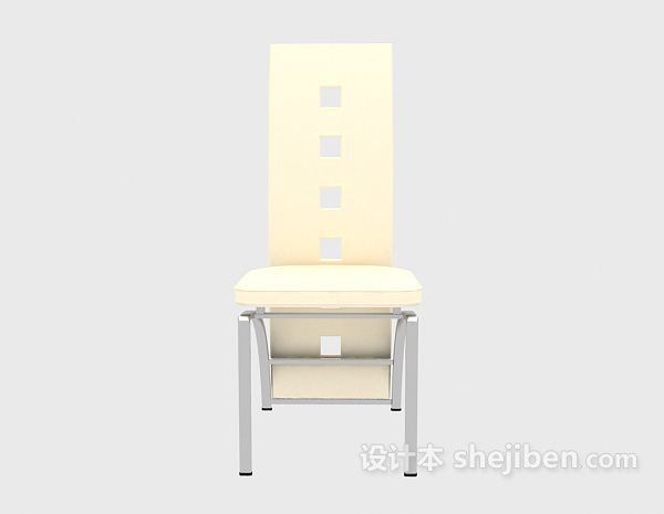 现代风格无扶手实木椅3d模型下载