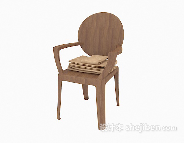免费家居实木椅3d模型下载
