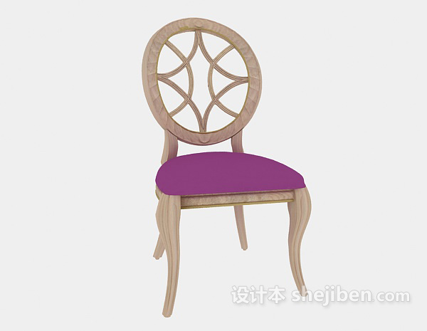 免费美式梳妆椅3d模型下载