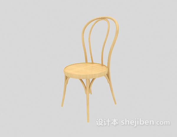 田园餐椅3d模型下载