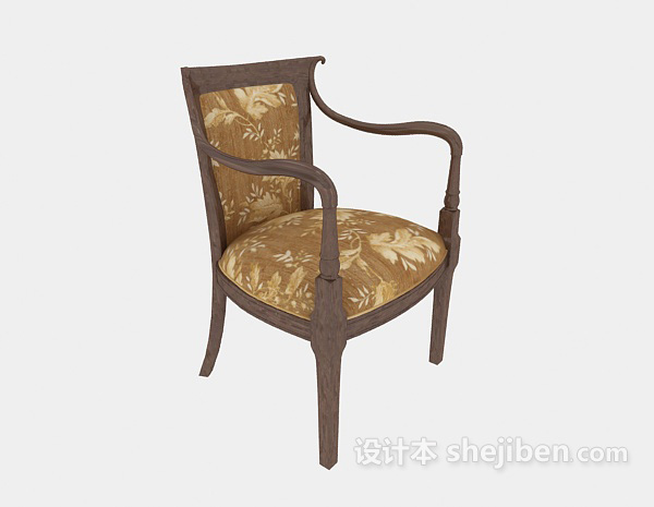 美式豪华家居餐椅3d模型下载