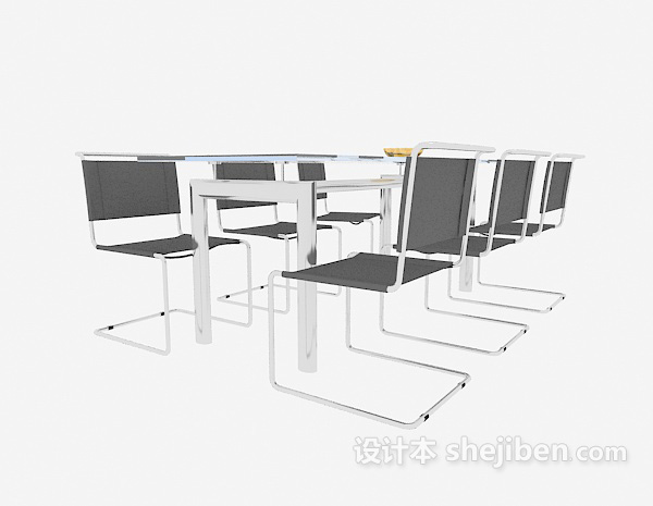 免费现代办公会议桌3d模型下载
