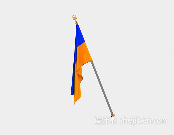 免费旗帜3d模型下载