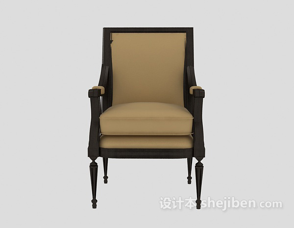 其它美式家庭休闲椅子3d模型下载