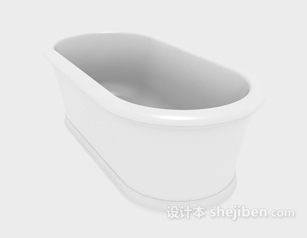 长形浴缸3d模型下载
