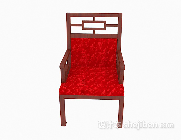 中式风格中式家居扶手椅3d模型下载