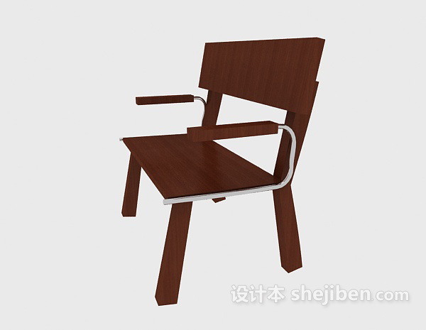 现代简易休闲椅3d模型下载