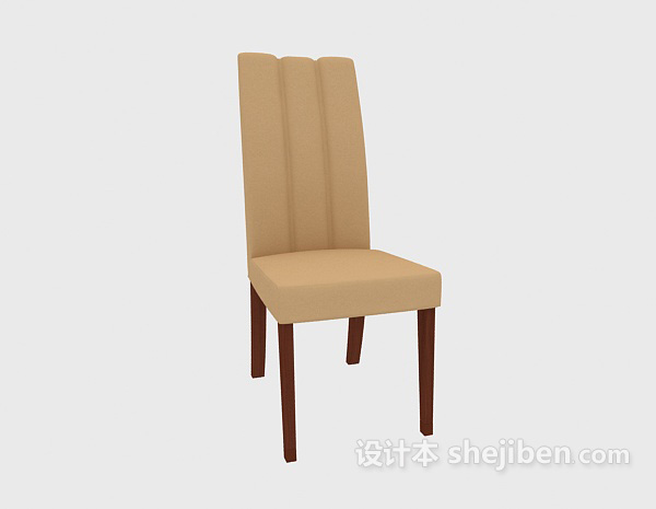 免费靠背餐椅3d模型下载