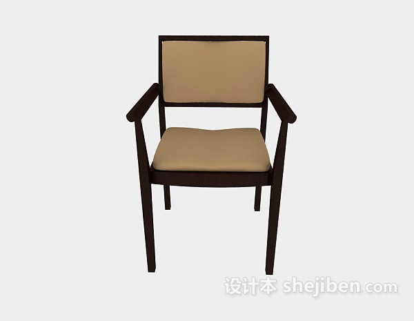 东南亚风格家庭扶手休闲椅3d模型下载