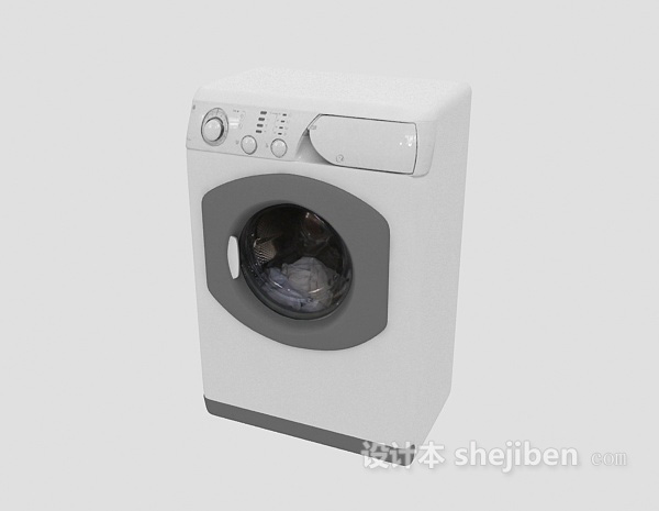 现代风格滚筒洗衣机3d模型下载