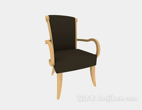 免费美式家居扶手椅3d模型下载