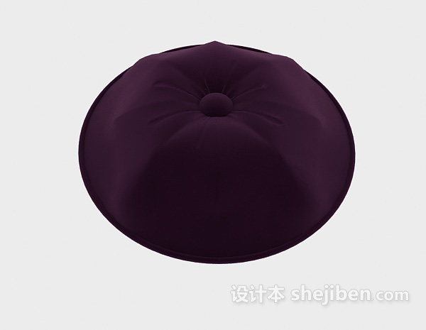 紫色抱枕3d模型下载