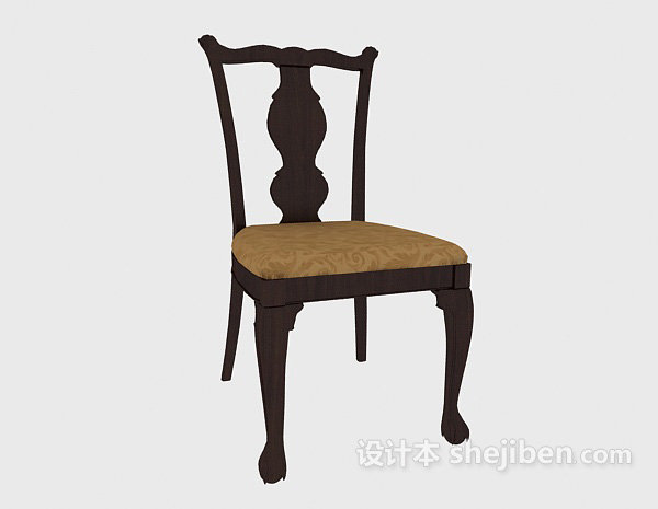 免费欧式传统家居椅3d模型下载