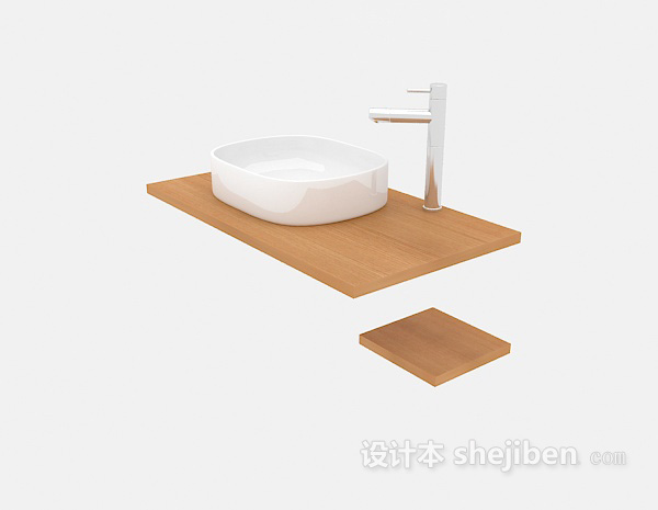 免费简约卫生间洗手池3d模型下载