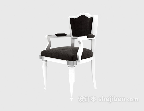 扶手餐椅3d模型下载