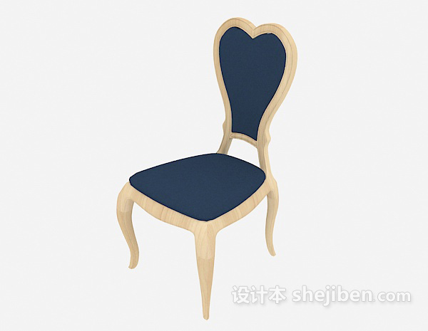 欧式梳妆椅3d模型下载