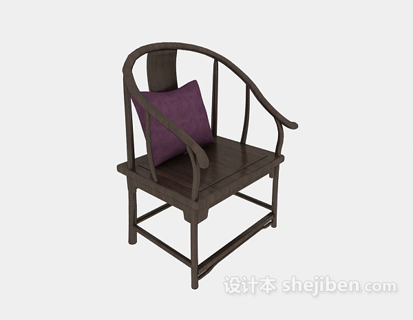 中式厅堂休闲椅3d模型下载
