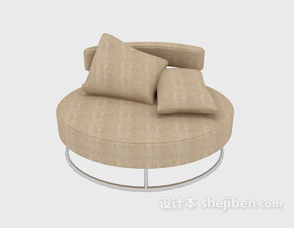 现代风格布艺 单人沙发3d模型下载
