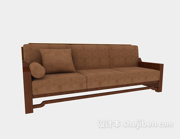 免费多人中式沙发3d模型下载