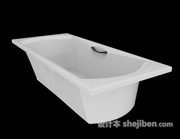 家庭陶瓷浴缸3d模型下载