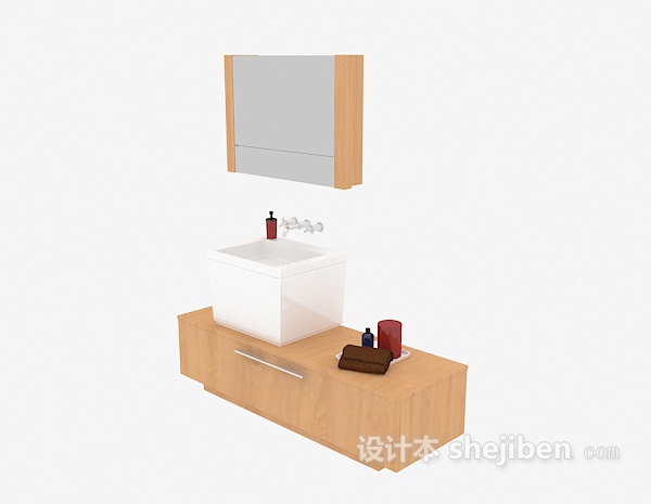 现代风格浴柜3d模型下载