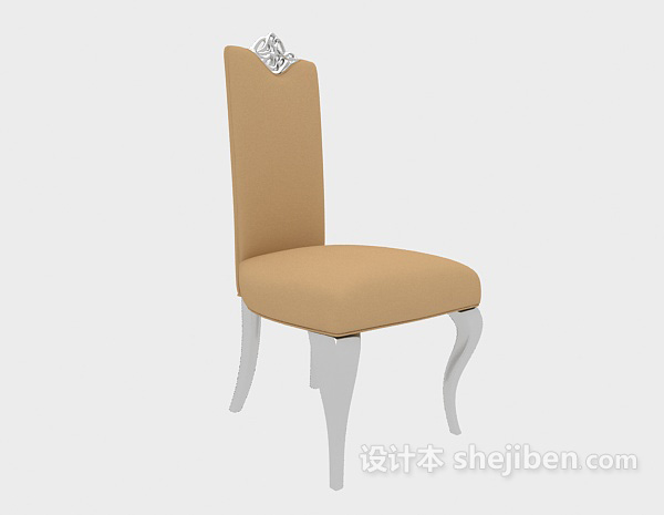 简欧靠背餐椅3d模型下载